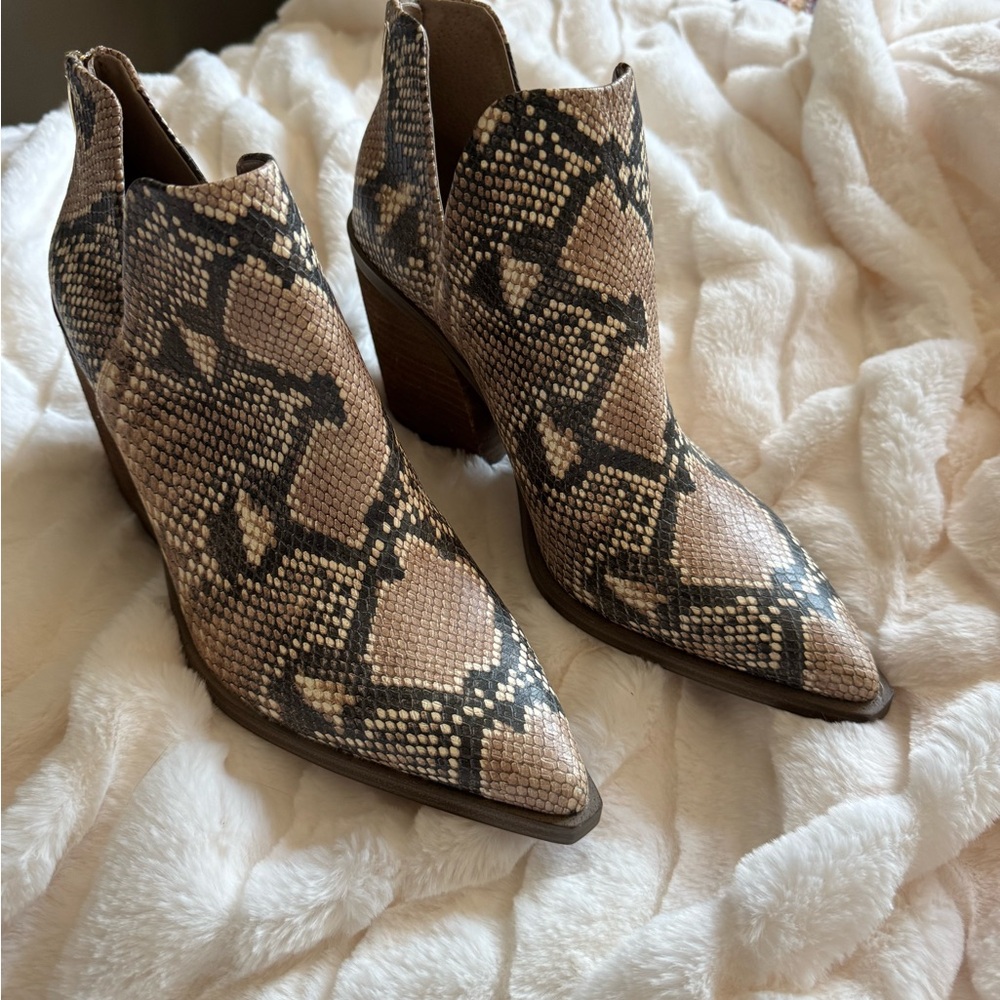 Snakeskin Ankle Boots